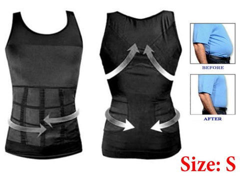 Mens Slimming Shaper Vest Abdomen Compression (S)