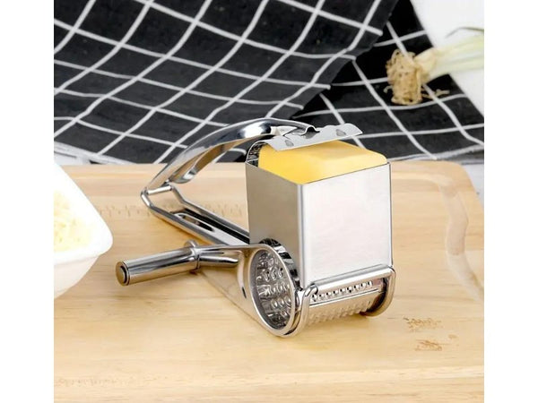 Rotary Cheese Grater Stainless Steel Hand Crank Shredder Slicer