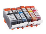 Ink Cartridges PGI-525 CLI-526 Set for Canon 6 PCS