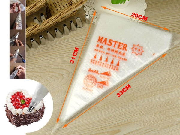 100pc Disposable Icing & Piping Bags for Baking