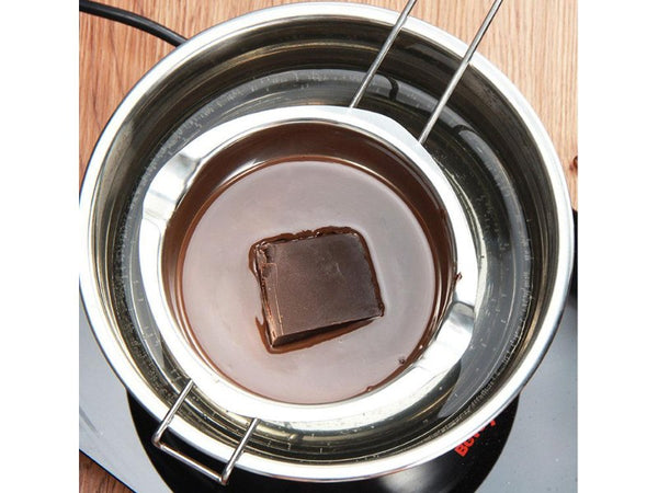 400ml 304 Stainless Steel Chocolate Melting Pot with Dual Spouts