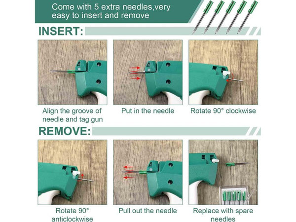 Tagging Gun + 6 Needles + 5000 Barbs
