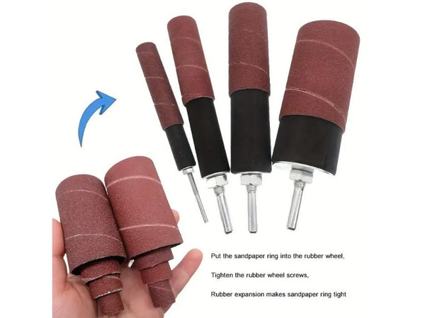 20pc Drum Sanding Kit Rubber Spindle Sander Set for Drill Press