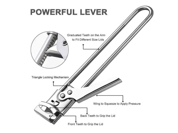 Adjustable Stainless Steel Jar & Bottle Opener