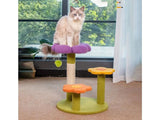 Flower Cat Tree Tower - 3-Ply Small Kitten Scratching Post