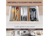 4pcs Drawer Divider Bamboo Adjustable Drawer Organizers