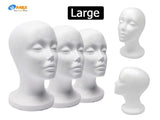 3x Female Mannequin Foam Head - Wig & Hat Display Styrofoam