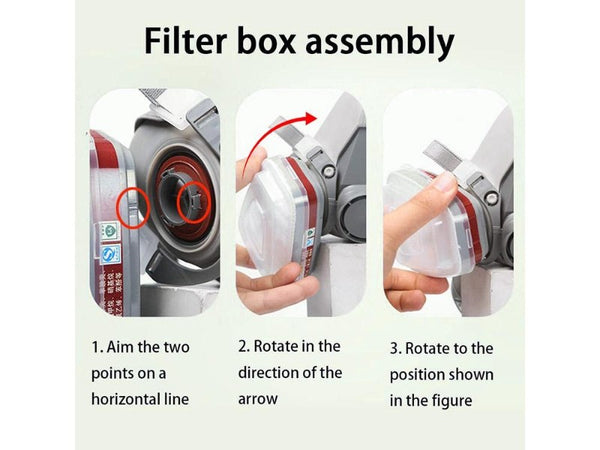Paint & Gas Half-Face Respirator Mask Kit with Goggles