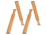 4pcs Drawer Divider Bamboo Adjustable Drawer Organizers