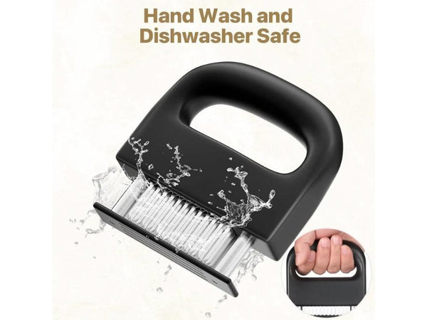 48-Blade Stainless Steel Meat Tenderizer Tool with Safety Lock