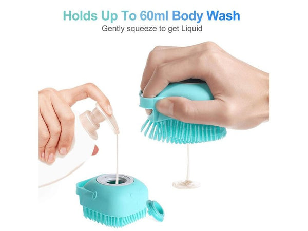 Pet Bath Brush Shampoo Dispenser