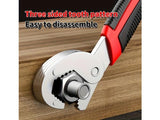 2pc Multi Function Adjustable Spanner Wrench Set Carbon Steel