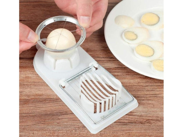 Stainless Steel Egg Slicer 2-in-1 Multi-Cut Tool