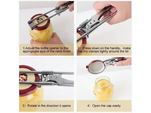 Adjustable Stainless Steel Jar & Bottle Opener