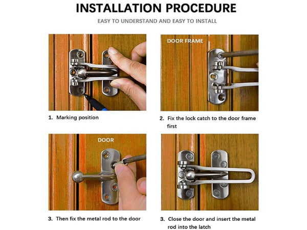 Security Door Guard With Screws