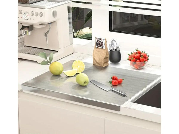 Stainless Steel Cutting Board with Lip Counter Edge Protector