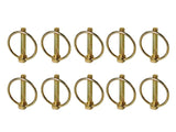 10pc M10 Tractor Lynch Pins - Carbon Steel Trailer Locking Set