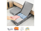 Underbed Storage Bin with Lid, Foldable, 81x41x15cm, Grey