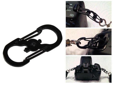 S-Shaped Stainless Steel Anti-Lost Keychain Key Lock