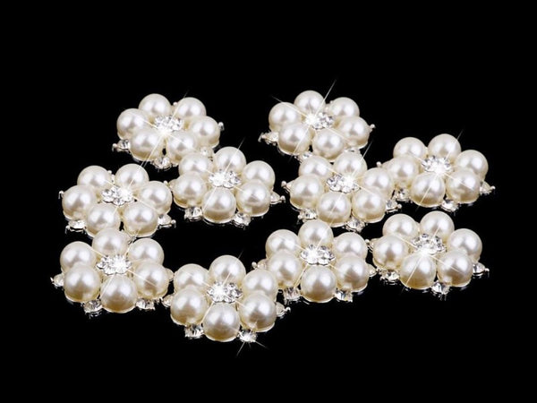 10PCS DIY Faux Pearl Button