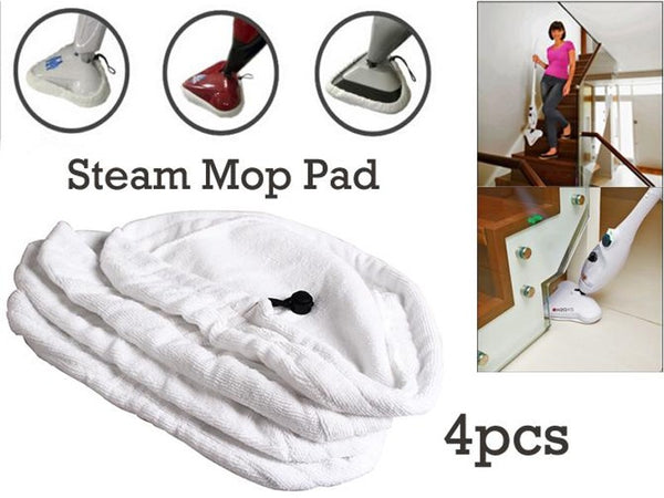 4pcs Washable Microfiber Pads for H2O Steam Mop