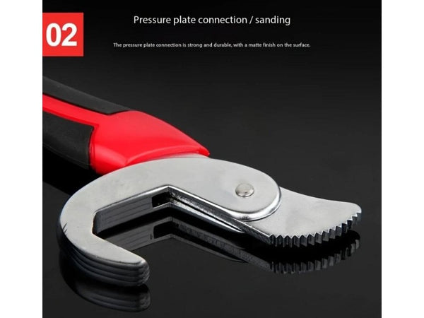 2pc Multi Function Adjustable Spanner Wrench Set Carbon Steel