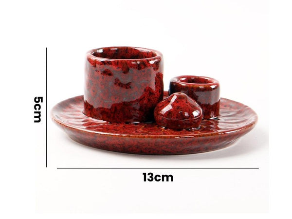 3-in-1 Ceramic Incense Burner Holder for Palo Santo Sage & Stick