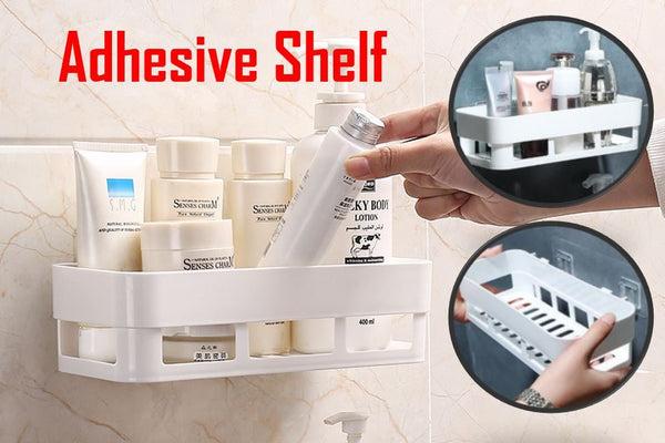 RECTANGLE Bathroom Shelf Adhesive Corner Shower Caddy Plastic Shower