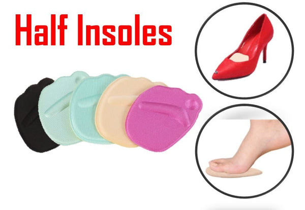 1 Pair High Heels Shoes Pads Support Insoles Forefoot Cushion Half Insoles