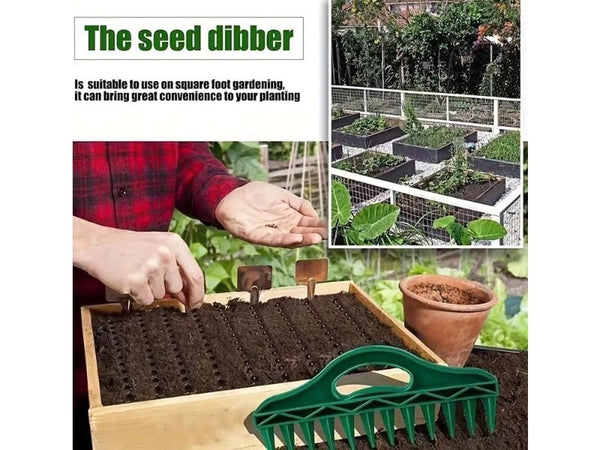 Handheld Row Seeder Garden Seed Spacing Tool Hole Puncher