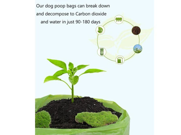 Lavender Scented Dog Poop Bags with Dispenser & Leash Clip