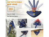 Telescopic Triangle Mop w/ 5 Pads & Auto-Squeeze