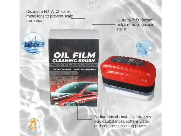 Car Windscreen Oil Film Remover Brush - Anti-Fog Glass Cleaner