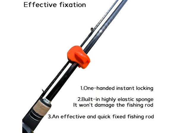 4x Multifunctional Fishing Rod Holder Clips Pole Organizers