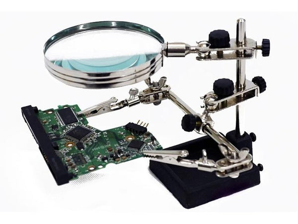Workstation Magnifier Glass with Alligator Clamps