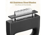 48-Blade Stainless Steel Meat Tenderizer Tool with Safety Lock