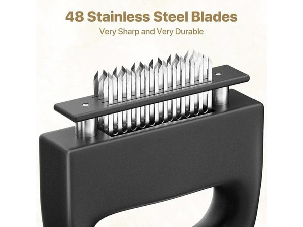 48-Blade Stainless Steel Meat Tenderizer Tool with Safety Lock