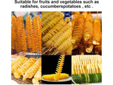 Spiral Potato Cutter for Homemade Chips | Stainless Steel & ABS