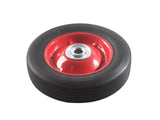 6" Flat Free Replacement Wheel - Solid Rubber Cart Tire