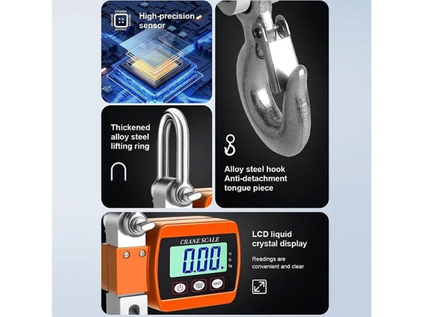 500kg Digital Crane Scale, Heavy Duty Hanging Farm Scale