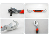 2pc Multi Function Adjustable Spanner Wrench Set Carbon Steel
