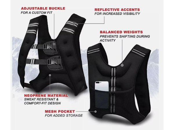 10kg Weighted Training Vest for Running & Fitness