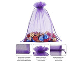 100PCS Purple Organza Bags 20x30cm