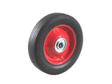 6" Flat Free Replacement Wheel - Solid Rubber Cart Tire
