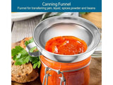 Stainless Steel Wide Mouth Canning Funnel - Preserving Jar Latch