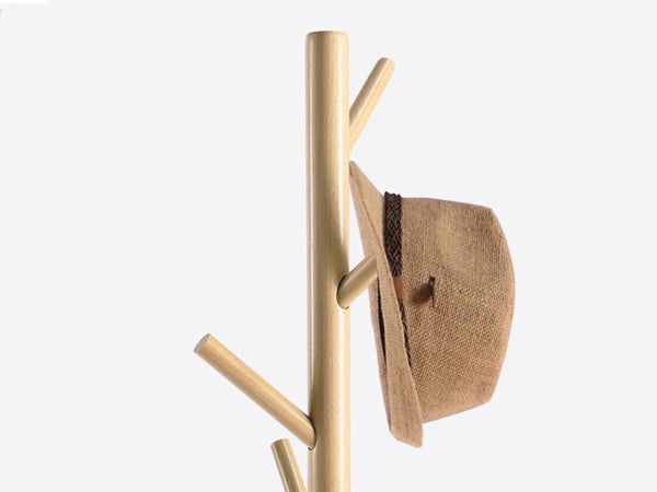 Wooden Coat Rack Stand - Natural Wood