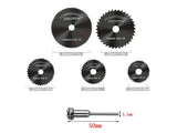 6pcs Mini Circular Saw Blade Set - Dremel Compatible, HSS Steel