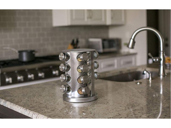 Revolving Spice Tower Spice Rack Set of 16 Spice Jars