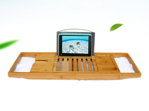 Retractable Wood Bathtub Caddy