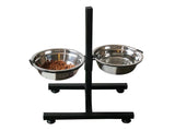 Elevated Pet Feeder Dual Dog Bowl Stand